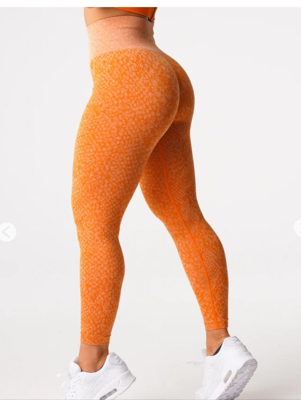 NVGTN Orange Snake-Print Leggings - Medium